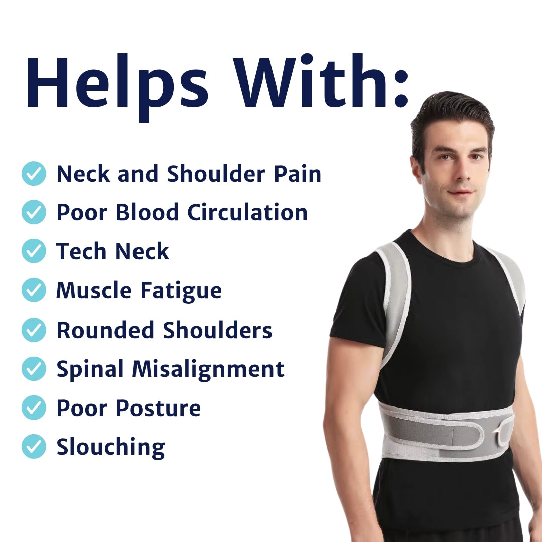 BackEase Posture Support worn by a man, front view